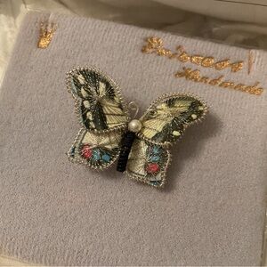 VINTAGE PRINCESS JEWELRY BAVARIAN BUTTERFLY BROOCH HANDCRAFTED IN WEST GERMANY